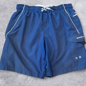 Speedo Men's Blue and Navy Swim-briefs-shorts
